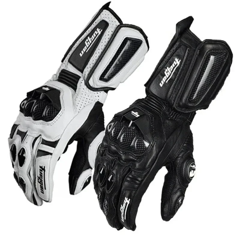 Horse Riding Glove - Echte Leder-Motorradhandschuhe für Herren, Wasserdichte Touchscreen-Rennhandschuhe