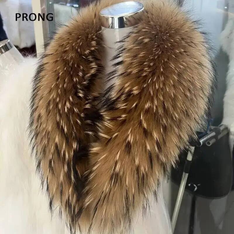 Outdoor Sport Winter Jacket - Natürliche Waschbären Pelz Kragen Echtpelz Schal