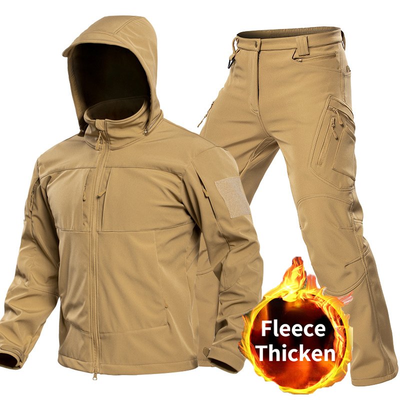Outdoor Sport Winter Jacket - Outdoor-Taktikanzug für Herren, Softshell-Jacke mit Kapuze
