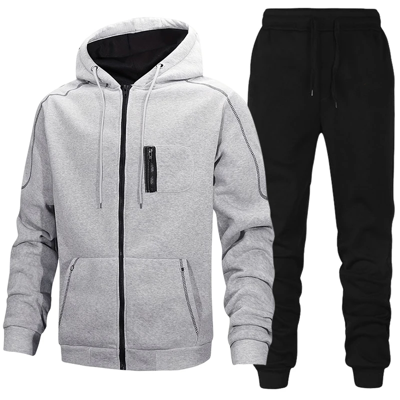 Outdoor Sport Winter Jacket - Modischer Herren-Trainingsanzug, Lässiger Kapuzenpullover, Sweatshirt, Outdoor-Sportbekleidung,