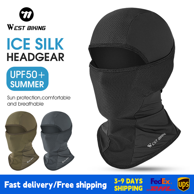 Outdoor Sport Climbing Gear - WEST BIKING Sommer-Radmaske aus Eisseide, atmungsaktiv,
